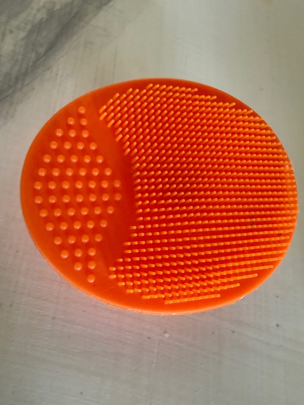 New Orange Silicone Bath Brush for face and body  - Gentle Skin with suction cup